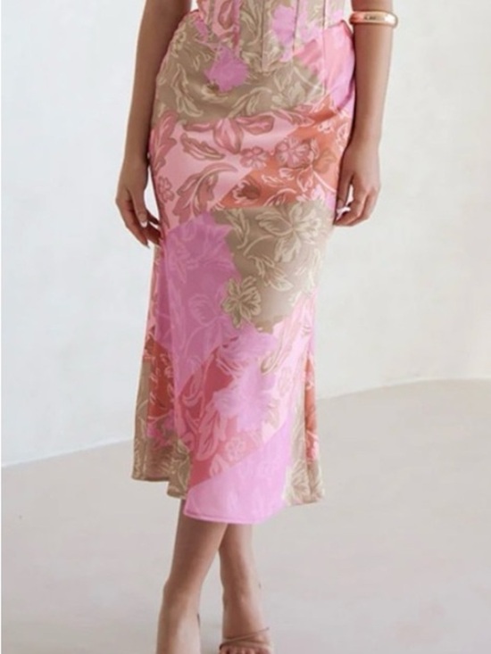 SABO Dresses & Skirts - SABO Nikita Y2K Style Floral Patchwork Midi Skirt Size 8